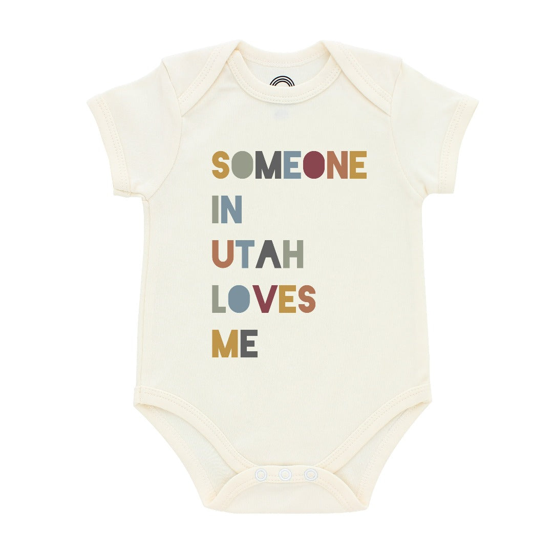 Someone in Utah Loves Me Cotton Baby Onesie