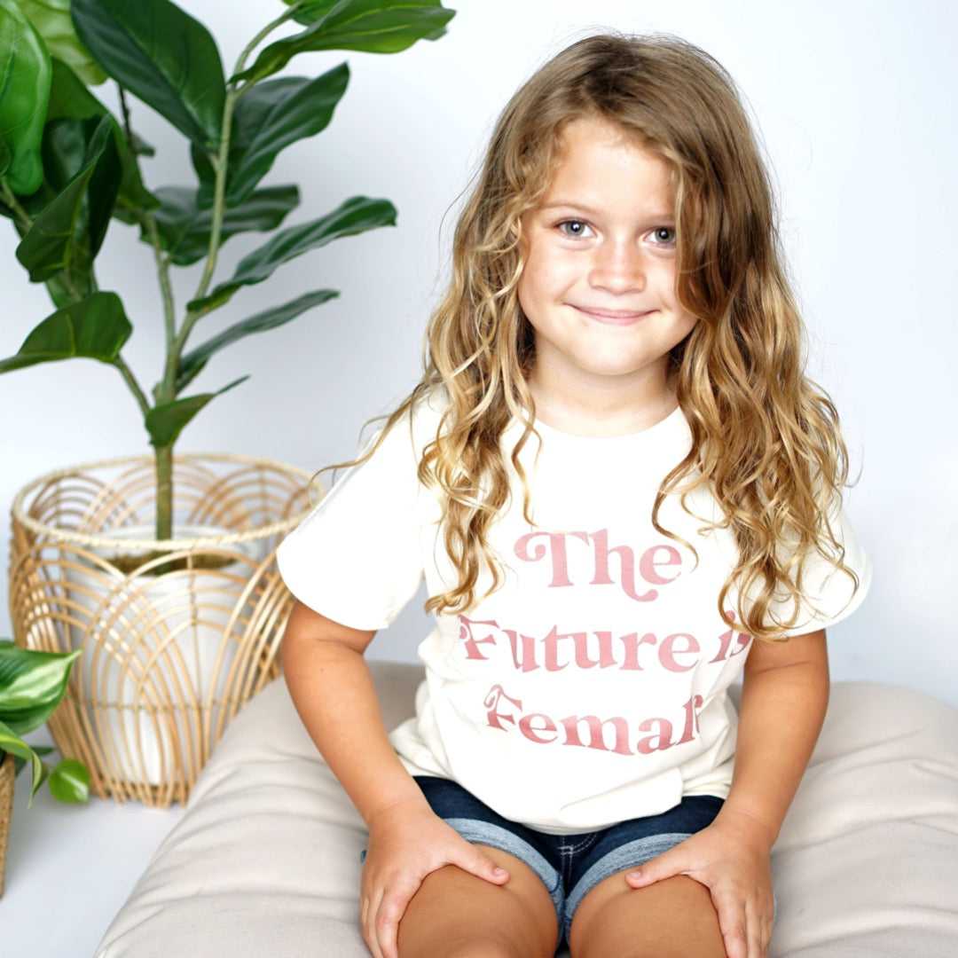future is female girl power feminist female empowerment toddler shirt