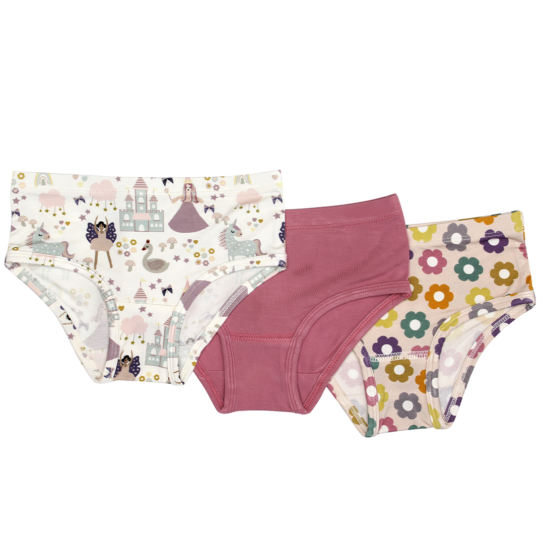 Feeling Groovy and Once Upon a Time Bamboo Girls Underwear Set
