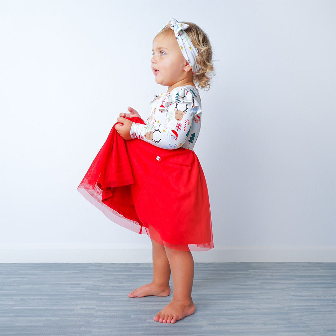 Girl in Christmas Holiday Bamboo Dress