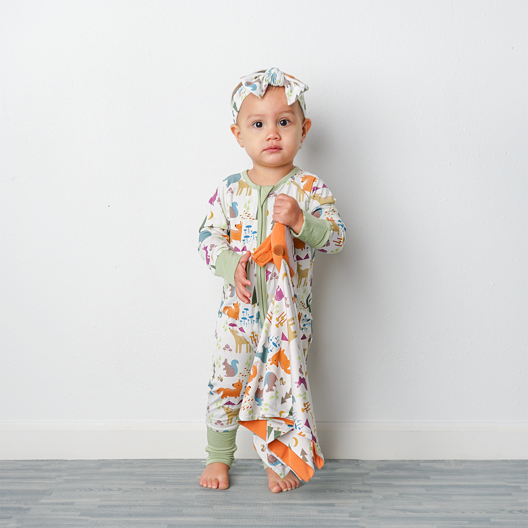 Boho Checker  Bamboo Zip Pajamas – forever french baby