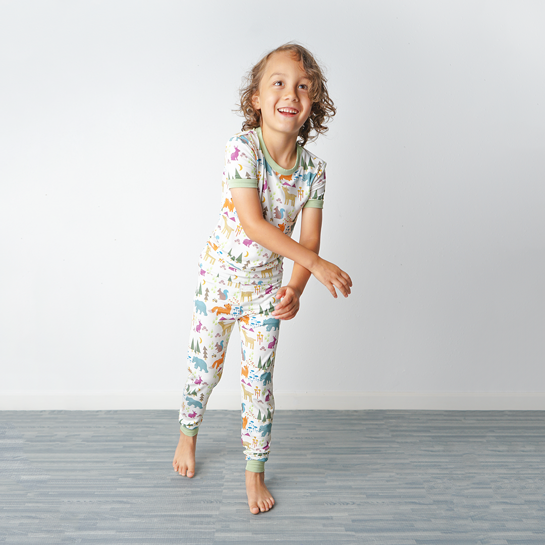 Forest Friends Bamboo Toddler Pajama Set