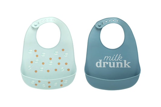 Milk Drunk Silicone Bib Set