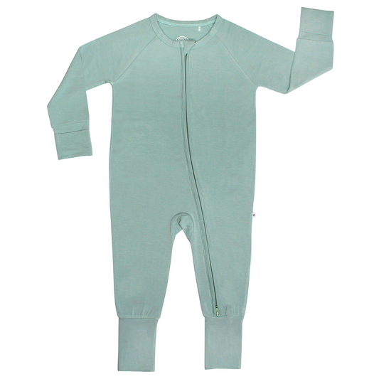 Blue Surf Bamboo Convertible Baby Pajamas