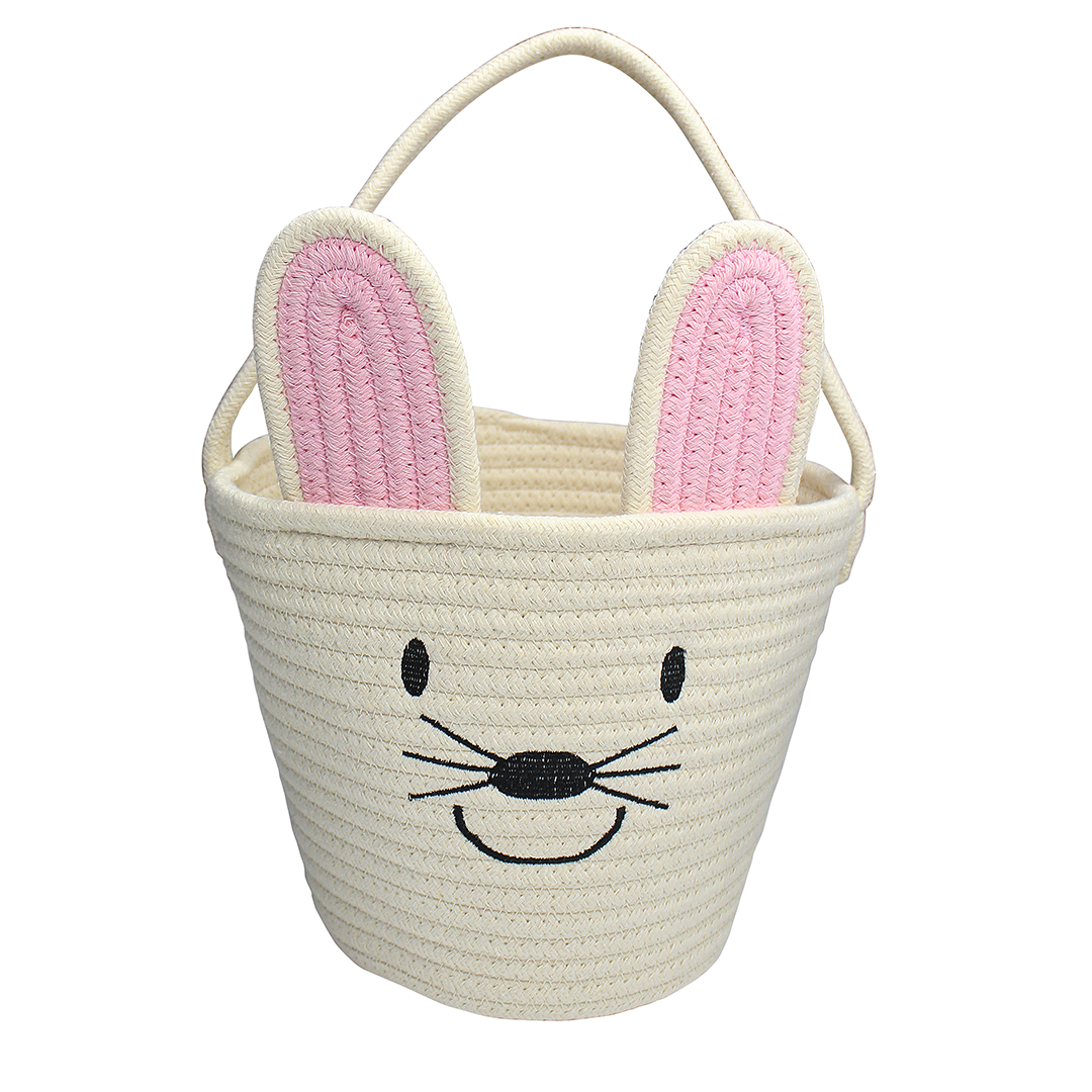 Lucy's Room Cream Bunny Rope Basket