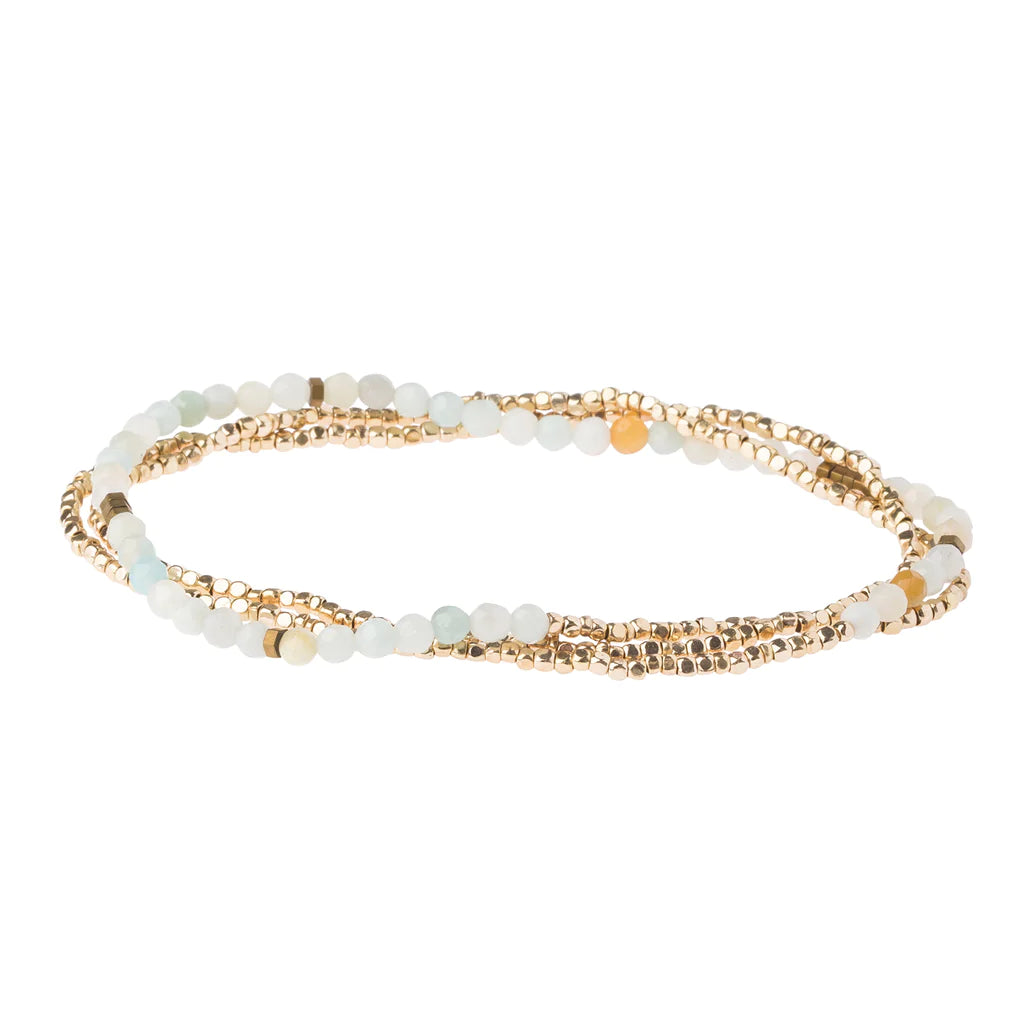 Delicate Stone Bracelet/Necklace - Amazonite, Stone of Courage