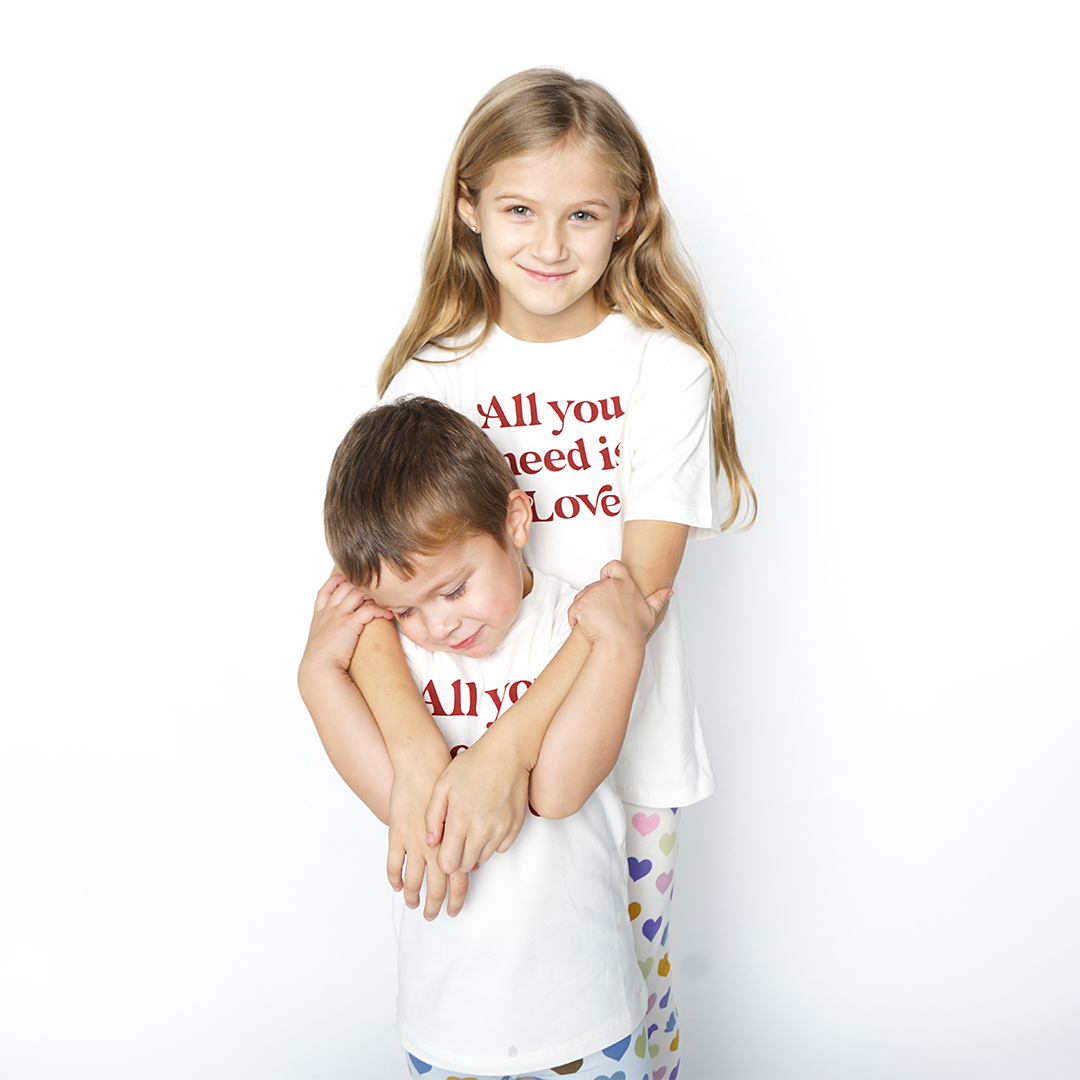 *FINAL SALE* All You Need is Love Short Sleeve Kids Cotton Tee Shirt