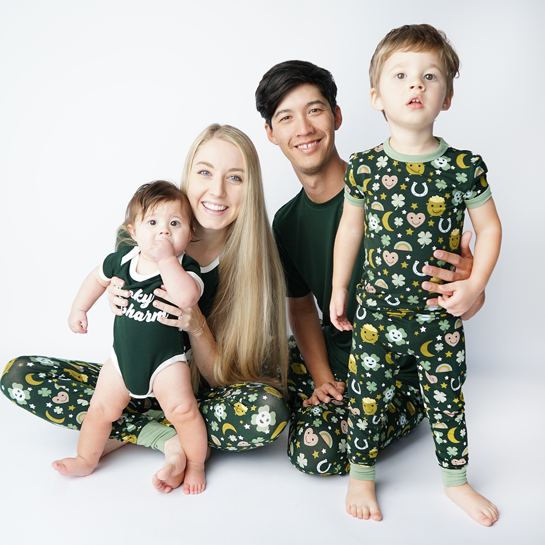 FINAL SALE St. Patricks Day Two-Piece Bamboo Short Sleeve Kids Pajama Set