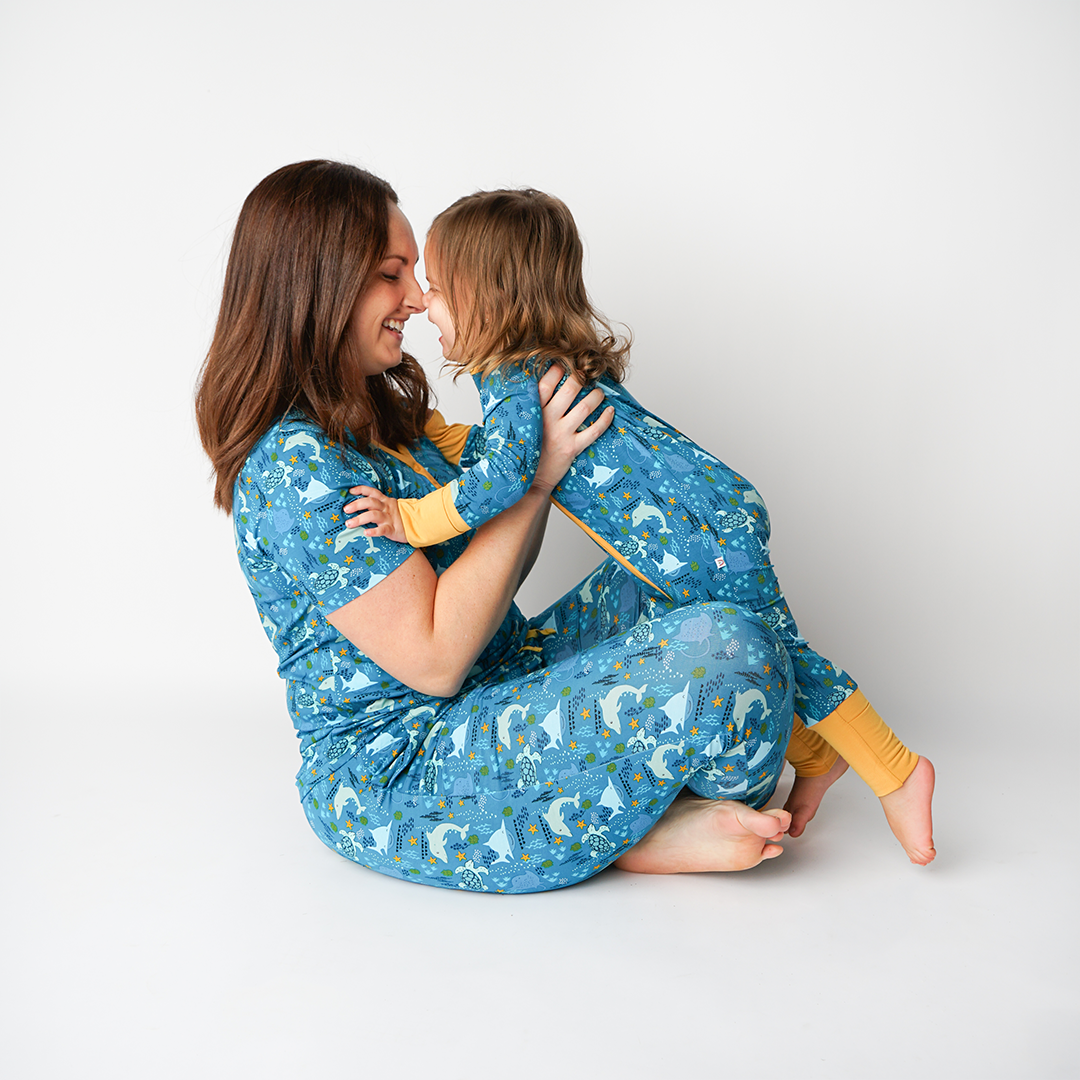 Ocean Friends Viscose Baby Convertible Bamboo Zippy Pajama
