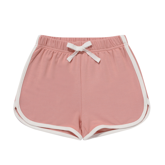 Rose Bamboo Terry Track Shorts