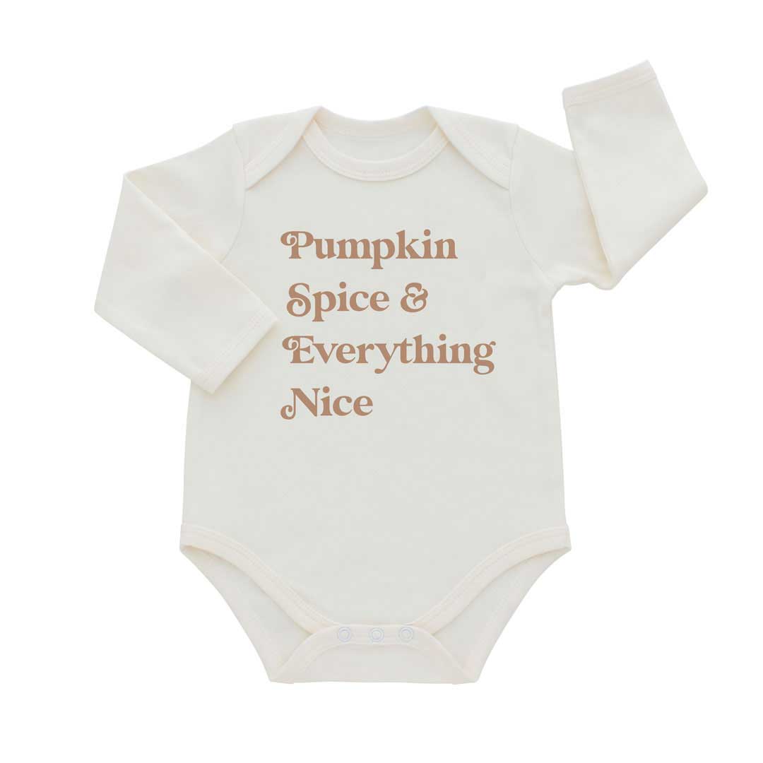 *FINAL SALE* Pumpkin Spice Long Sleeve Baby Onesie