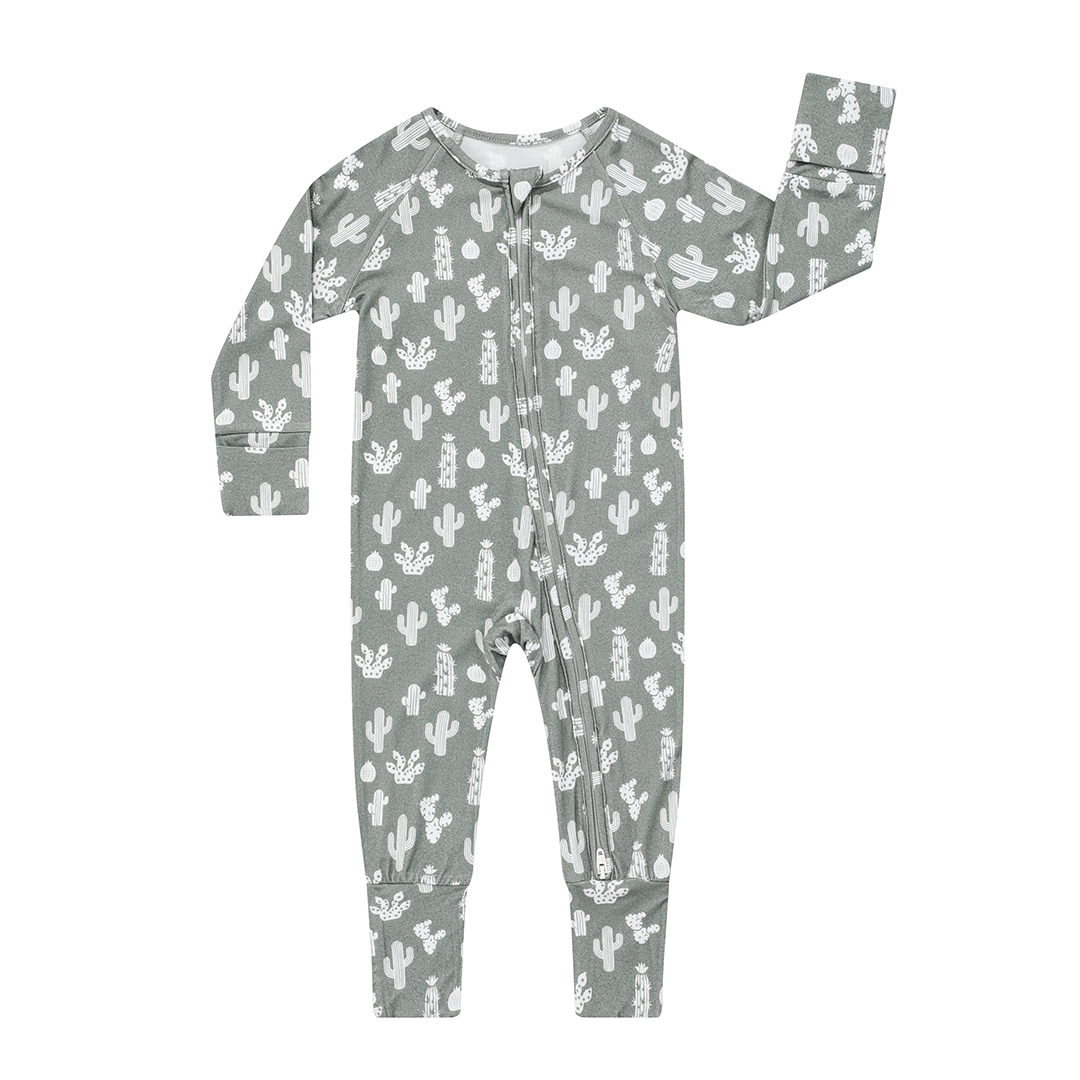 Stay Sharp Bamboo Baby Pajama - Convertible Zippy Pajamas – Emerson and ...